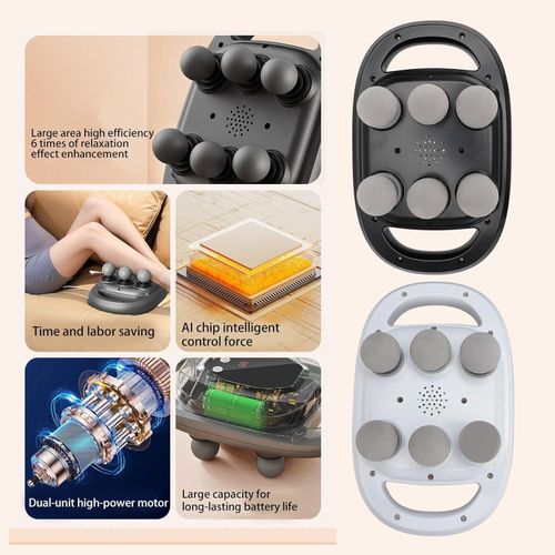 product_image_name-Generic-Pistolet de massage Fascia sans fil à six têtes, pour relaxation musculaire, qualité professionnelle, pour la taille, le dos, les mollets, les jambes et les cuisses-6