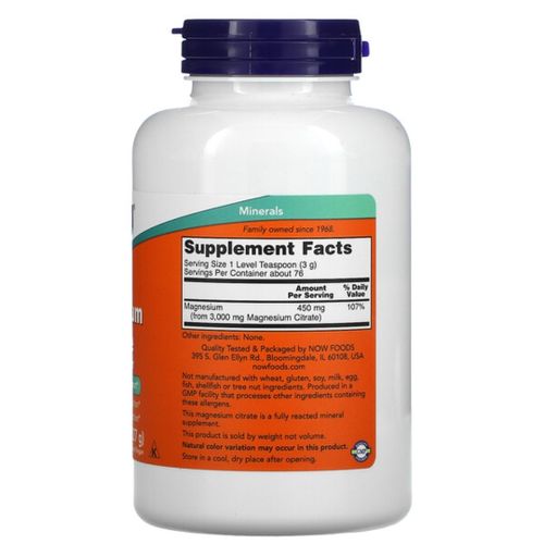 product_image_name-Now Foods-Magnesium Citrate Pure Powder, 8 oz (227 g)-2