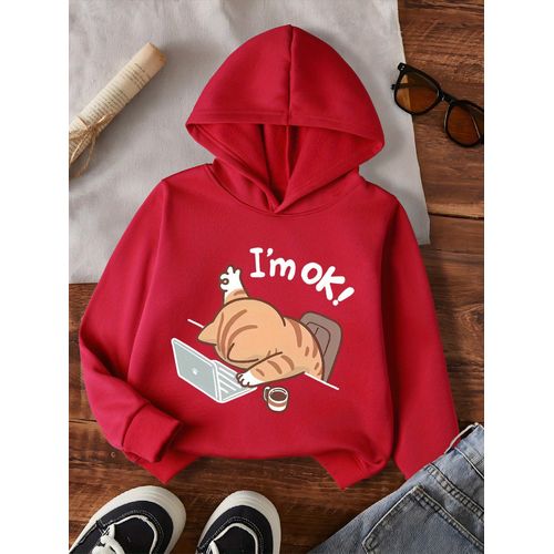 product_image_name-Generic-Pull à Capuche Mode pour Filles, Haut Décontracté Imprimé-1