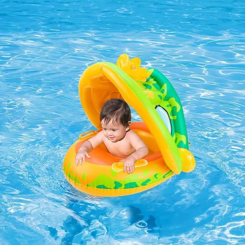 product_image_name-Generic-Bouée Bébé avec Toit Anti-UV – Flotteur Sécurisé pour Piscine ou Plage-2