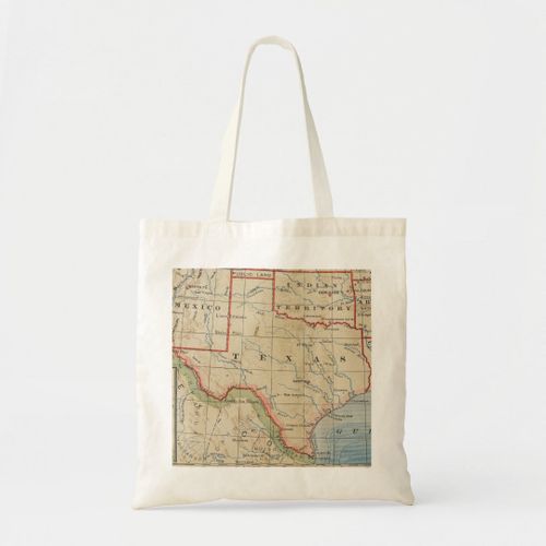 product_image_name-Generic-Ancient tote bag 1888 Texas map with cities and Unique, haute qualité-1