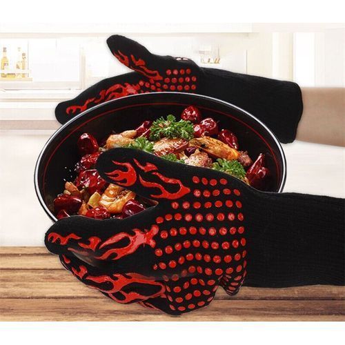 product_image_name-Generic-قفازات طبخ ، قفازات شواء مقاومة للحرارة ، زوج من حوامل فرن سيليكون-8