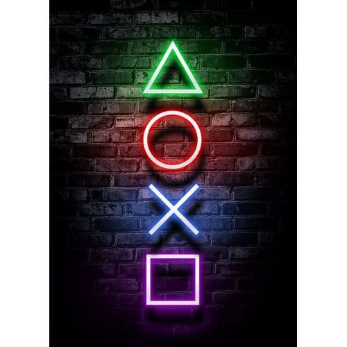 Generic Gaming gamer console icons Gaming Poster Chambre Haute