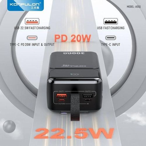 product_image_name-Generic-Konfulon A55Q Power Bank 30000 mAh 22.5W Super Fast Charge High Quality-2