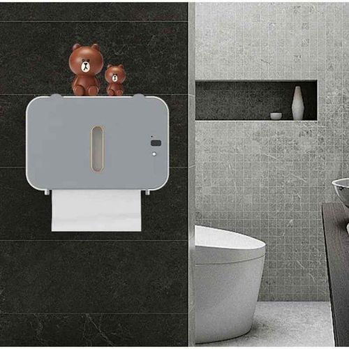 product_image_name-Generic-Distributeur électrique de Papier Toilette Mural à Induction, Étanche, couleur blanc gris.-3