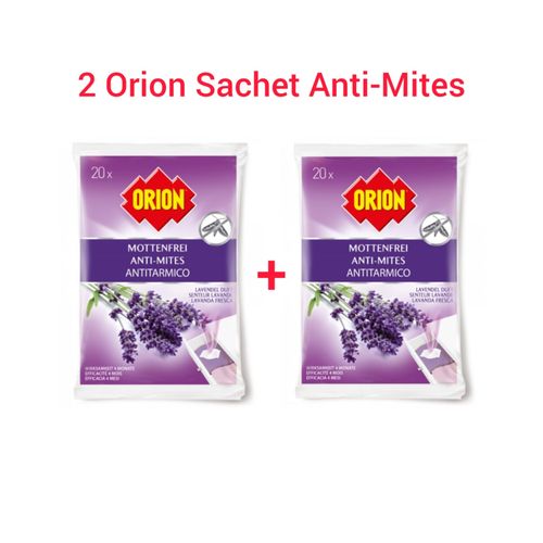 Orion 2 Sachet Anti-mites 20 Unités Lavande à prix pas cher