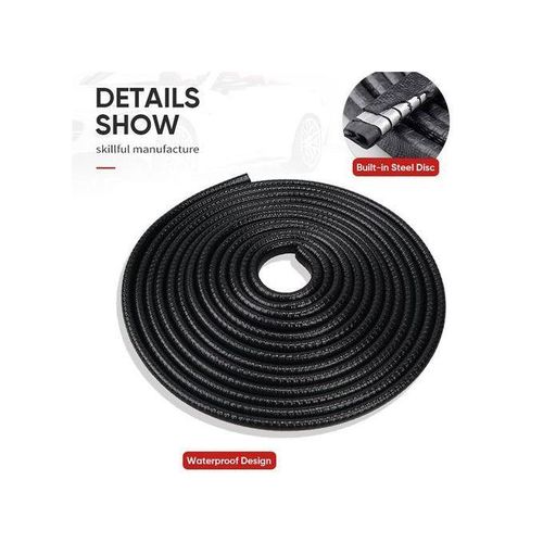 product_image_name-Generic-Bande de Protection contre les rayures, en caoutchouc, autocollants pour portes Voiture 5M NOIR-3