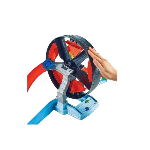 product_image_name-Mattel-Jeu d'action Hot Wheels Extreme Turn, Hot Wheels Donen Tekerlik Masirasi Yaris City, pistes HW, piste Wheel Challenge-5