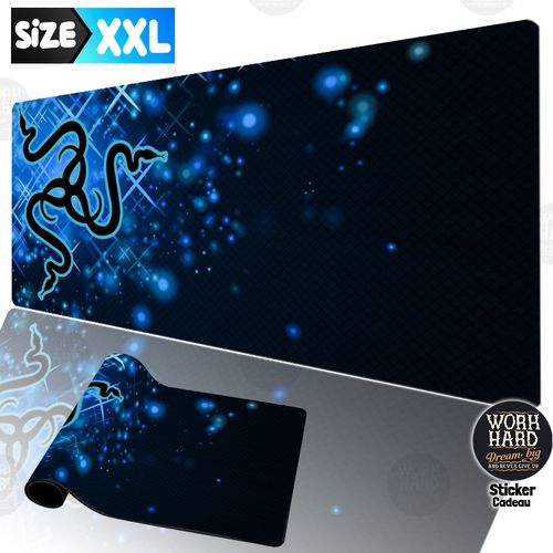 Generic Tapis de souris XXL haute qualité pour PC ,bureau  Rize-Bleu-Samp+Sticker cadeau à prix pas cher