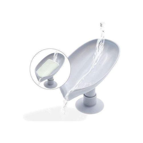 product_image_name-Generic-Porte - savon perforé gris avec égouttoir et ventouse-2