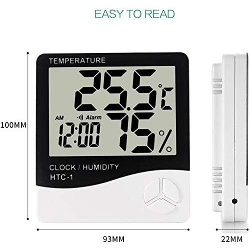 Thermomètre Intérieur Numérique Utilisation de L'hygromètre Température  Température Humidité Moniteur de Moniteur Avec Grand Écran LCD