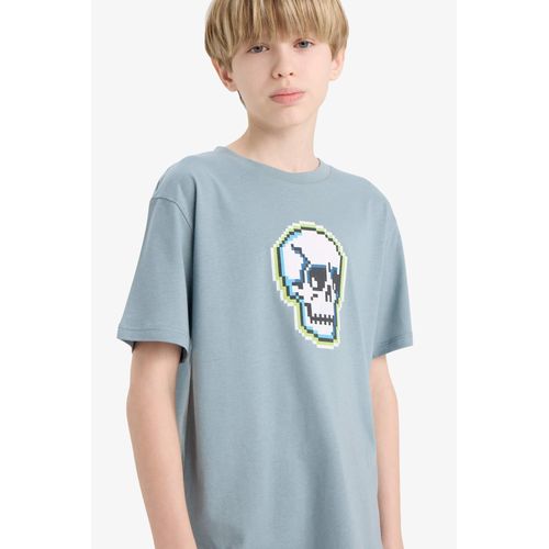 product_image_name-Defacto-تي شيرت مطبوع بأكمام قصيرة وياقة دائرية للأولاد-1