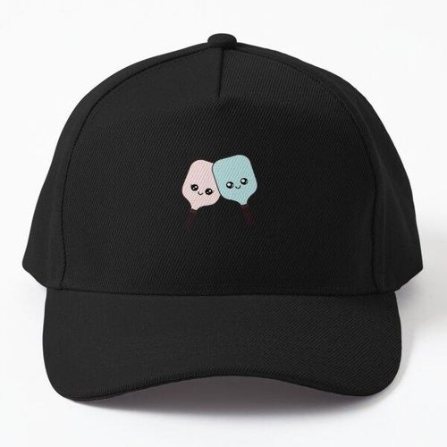product_image_name-Generic-casquette personnalisée Pagaie de Pickleball Kawaii rose et bleue romantique  casquette noire unique-1