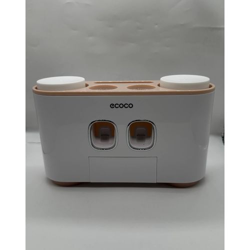 product_image_name-Generic-حامل فرشاة الأسنان متعدد الوظائف من ECOCO، مثبت على الحائط، موزع معجون الأسنان، منظم معلق مع 4 أكواب و5 أماكن للفرشاة، للمسكن، الحمام.-1
