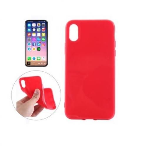 product_image_name-Generic-iphone X حافظة سيليكون لجهاز سليكون وحريري ضد الصدمات (Rouge)-3