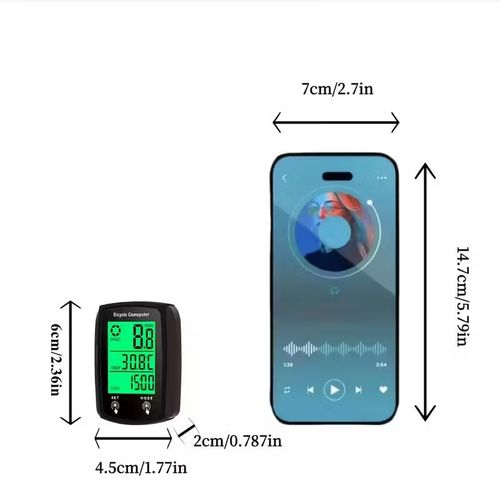 product_image_name-Generic-Ordinateur de vélo avec compteur de vitesse et odomètre LCD, veille/réveil automatique, compatible route/montagne, suivi de vitesse, affichage de température, capteur tactile-2