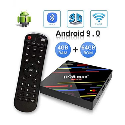 H96 TV BOX H96 MAX PLUS 4GB RAM 64GO STOCKAGE Android 9