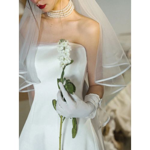 product_image_name-Generic-Voile de mariée à empiècement contrasté, blanc-2