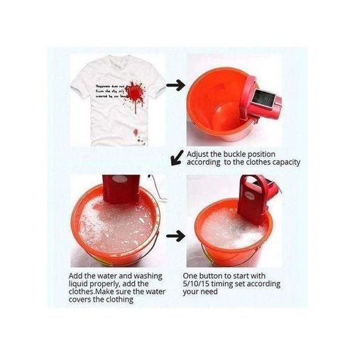 product_image_name-Generic-Mini Machine à Laver Portable – Rouge Intelligent-4