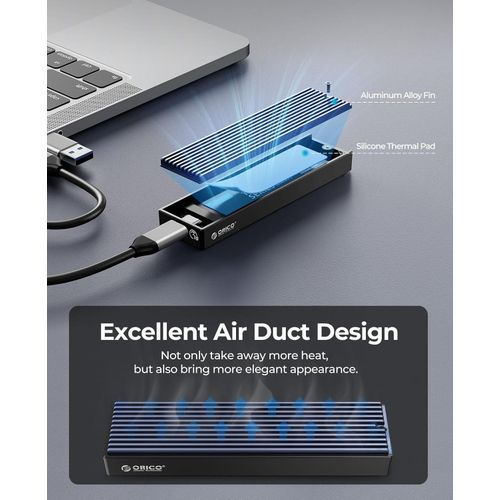 product_image_name-Orico-Boîtier SSD M.2 NVMe 10Gbps USB Adaptateur Externe USB3.2/ USB3.1 Gen2 USB-C Boîtier Disque Dur pour M.2 PCIe NVME M-Key 2230/2242/2260/2280 SSD, avec UASP - M2PV-C3 - Compatible Windows Mac Android-5