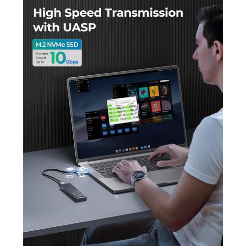 product_image_name-Orico-Boîtier SSD M.2 NVMe 10Gbps USB Adaptateur Externe USB3.2/ USB3.1 Gen2 USB-C Boîtier Disque Dur pour M.2 PCIe NVME M-Key 2230/2242/2260/2280 SSD, avec UASP - M2PV-C3 - Compatible Windows Mac Android-8