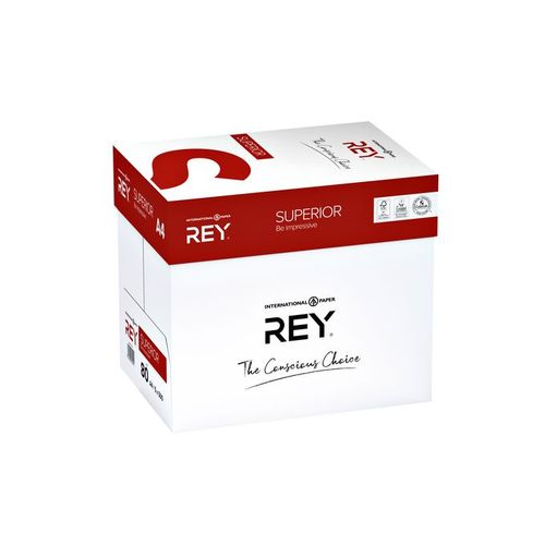 Rey Lot de 5 ramettes de 500 feuilles Papiers A4 blanc 80g (21 x