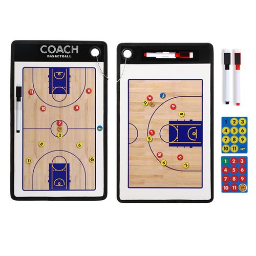 product_image_name-topgym-Tableau d'entraîneur de basket-ball effaçable à sec portable double face pour coaching de basket-ball - Tableau de marqueurs tactiques Plan Stratégie -4