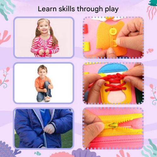Quiet Book Montessori Dinosaure 3D – Livre En Feutre – Jouet Motricité Fine Dès 12 Mois
