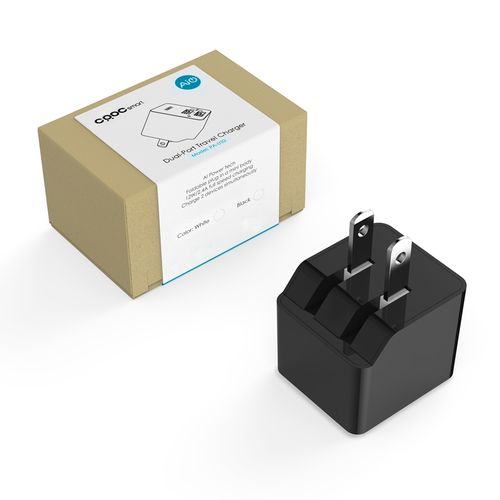 Crdc Chargeur + Adaptateur Secteur USB ULTRA COMPACT 2 Ports USB Universel pour iPhone ,Samsung...