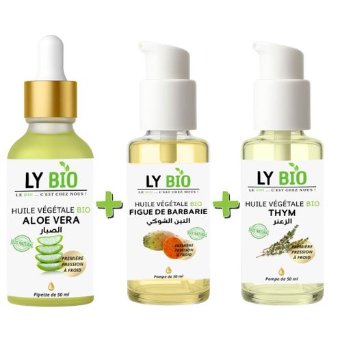 product_image_name-LY BIO-PACK HUILE ALOE VERA 50ml - PIPETTE + HUILE FIGUE DE BARBARIE 50ML - POMPE + HUILE THYM 50ML - POMPE-1
