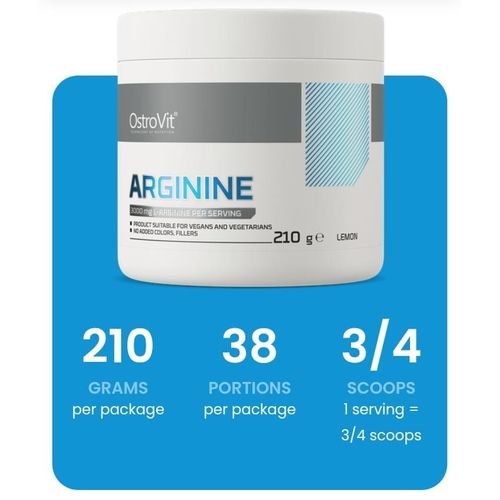 product_image_name-OstroVit-أرجينين 210 غرام برتقال - أحماض أمينية، تخليق أكسيد النيتريك وإنتاج الكرياتين-4