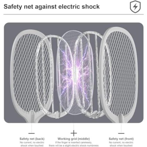 product_image_name-Generic-Tapette à Mouche électrique, 3000V Rechargeable-3