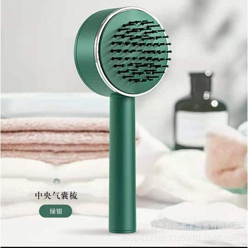 Peigne de Massage professionnel pour les cheveux, brosse à cheveux, coussin  d'air, une touche, nettoyage automatique, démêlant le cuir chevelu, sac à  Air