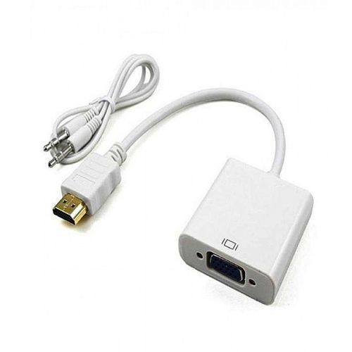 Convertisseur VGA + Jack 3,5 mm vers HDMI blanc