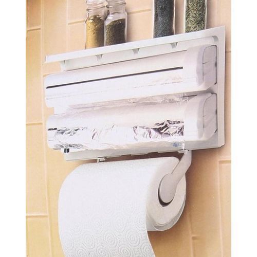 TRIPLE PAPER DISPENSER Support a serviette papier mural cuisine  s'accrochent Film aluminium Triple rouleau distributeur TRIPLE PAPER  DISPENSER 2018