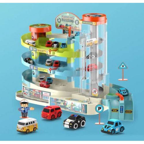 Generic JEU DE PARKING GARAGE AVEC 6 VOITURES POUR ENFANTS à prix