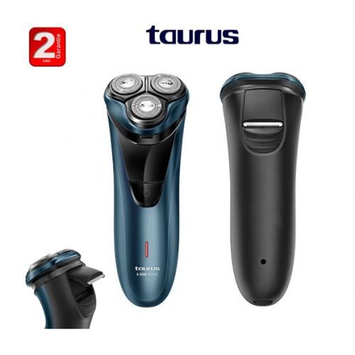 Taurus Rasoir Electrique Hommes 3-SIDE SHAVE triple tête rechargeable (LED Affichage) - 2ans de garantie
