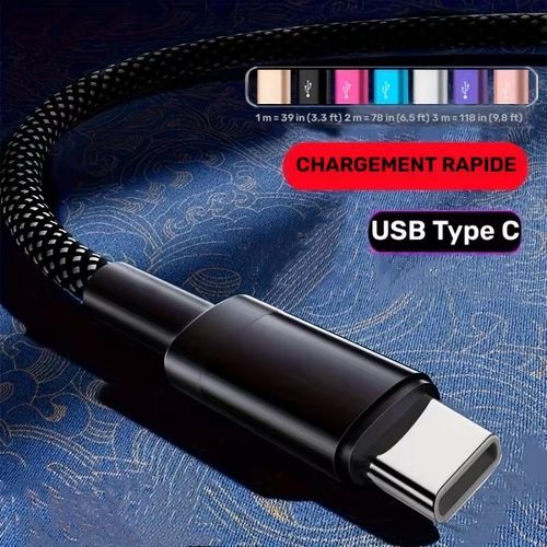 product_image_name-Generic-شاحن USB Type-C سريع (1 متر) - أصلي ومتين لهواتف ريدمي، سامسونج وشياومي-3