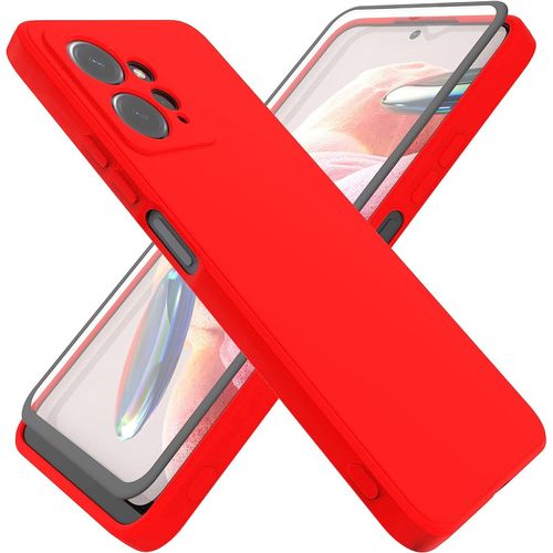 Case Pochette Silicone pour Xiaomi Redmi Note 12 4G rouge + avec