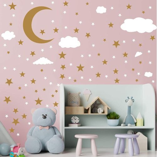 product_image_name-Generic-131 lune, d'étoiles et de nuages ملصق ديكور حائط-2