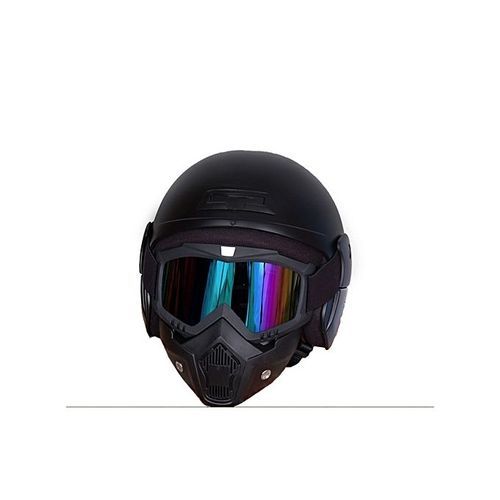 Gazelle Casque de moto rétro avec masque lunettes similaires