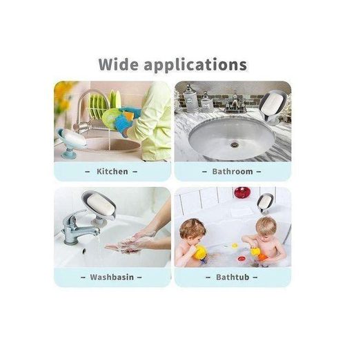 product_image_name-Generic-Porte - savon perforé gris avec égouttoir et ventouse-4