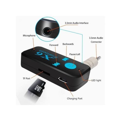 Generic Adaptateur récepteur Bluetooth Voiture,Bluetooth Aux,Support de  carte