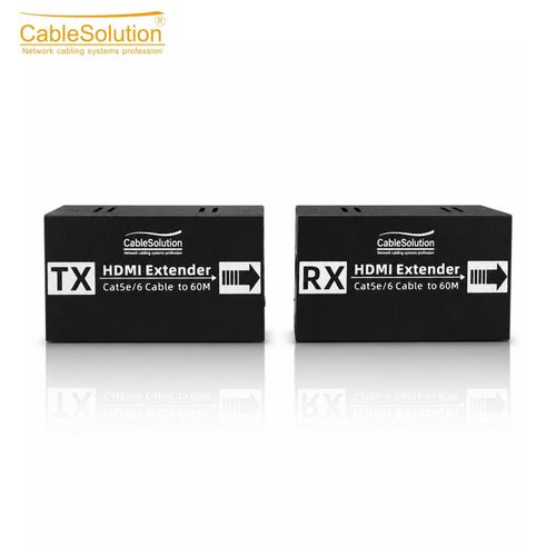 CableSolution ممدد HDMI لمسافة 60 متر بدقة HD 1080p عبر كابل الشبكة - - image 2