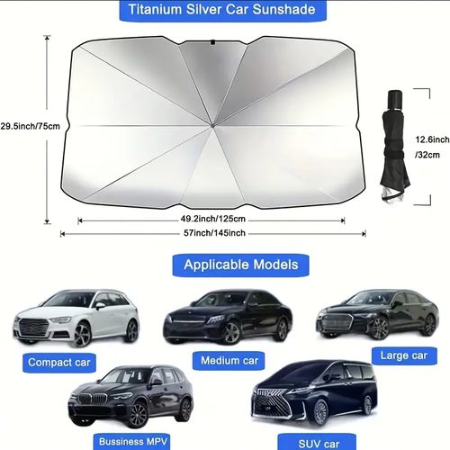 product_image_name-Generic-Parapluie Voiture Pare Soleil, Parasol Couverture pare-brise Bloque la chaleur-5