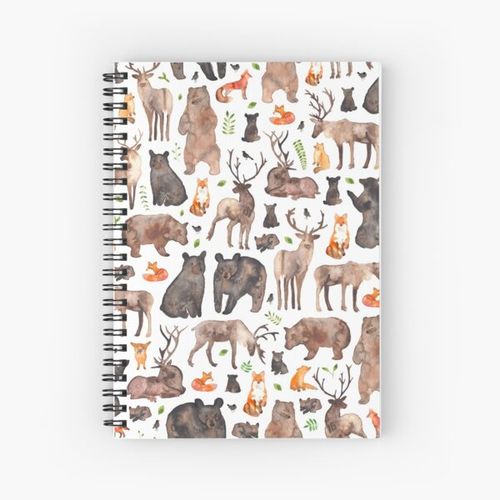 product_image_name-Generic-Woodland Animals Spiral Notebook Bloc note-1