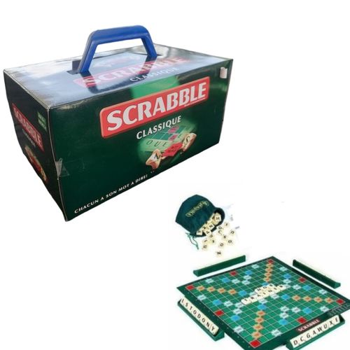 Scrabble Scrable en boite pratique pour le voyage, jeu de société, jouet  educatif