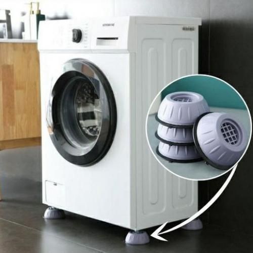 Support de machine à laver anti-choc et antibruit 4 pièces