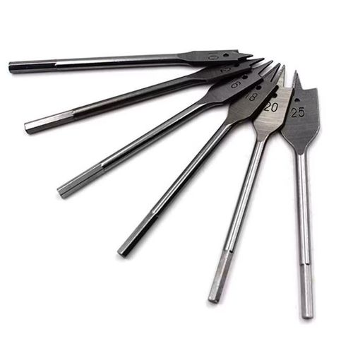 product_image_name-Ingco-Lot de 6 Forets plats en acier 10-25mm pour travail du bois, Jeu de forets aléseur, Forets à lame pour perceuse-7