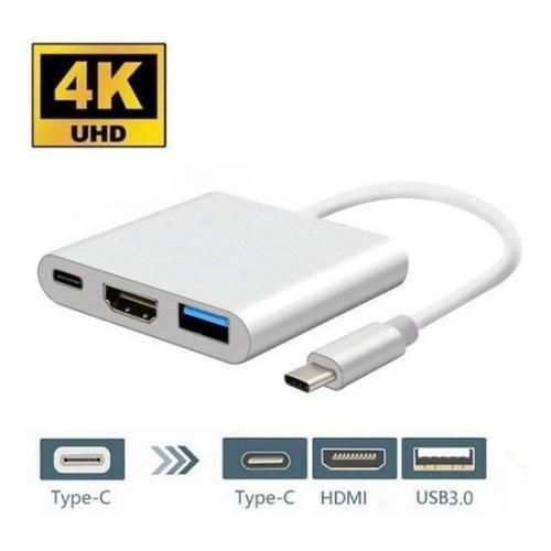 Generic Adaptateur USB Type-C vers HDMI / USB 3.1 Adaptateur Type-C, USB  3.1 Type C USB-C 4K pour MacBook à prix pas cher